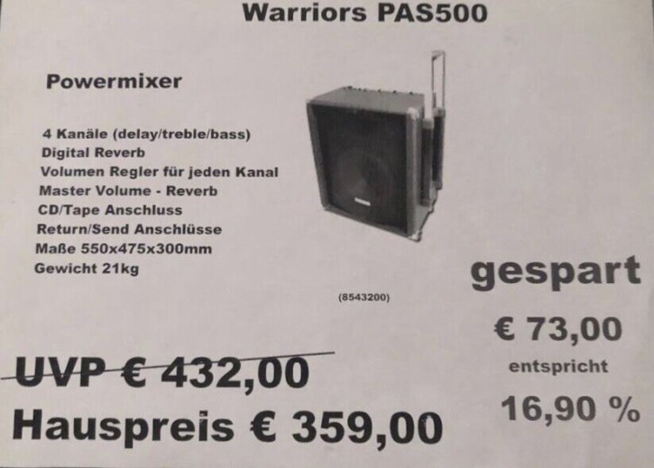 Powermixer Warriors PAS500