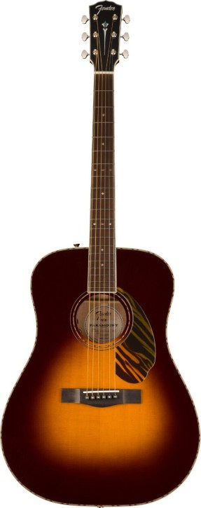 Westerngitarre Fender PD-220E 3-Color Vintage Sunburst vollmassiv Mahagoni